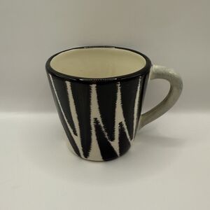 Zebra Peek A Boo Striped Ceramic Mug with Zebra Inside